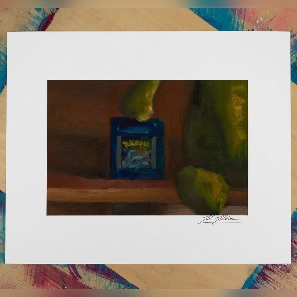 artist Signed Art Print, "I Choose Blue" - 8x10 (5x7 image)